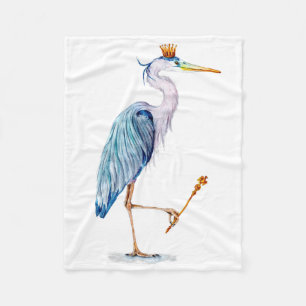 Royal Blue Heron Fleece Blanket