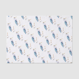 Royal Blue Heron Tissue Paper