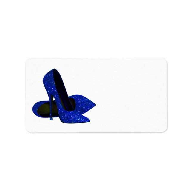 Royal Blue High Heel Chaussure Étiquettes de adres (Devant)
