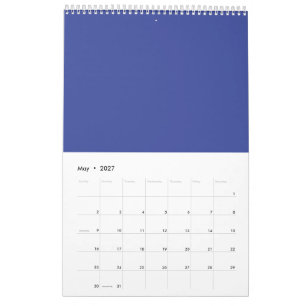 Royal Blue Holiday Elegance Calendar