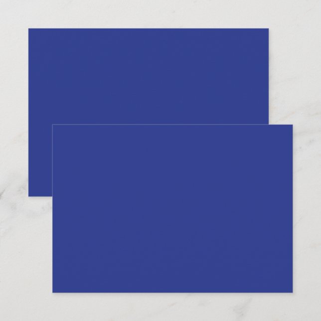 Royal Blue Holiday Elegance Card (Front/Back)