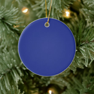 Royal Blue Holiday Elegance Ceramic Ornament
