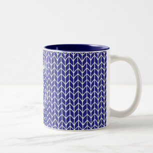 ROYAL BLUE KNIT Navy Two-Tone Mug