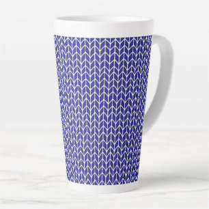 ROYAL BLUE KNIT Tall Latte Mug