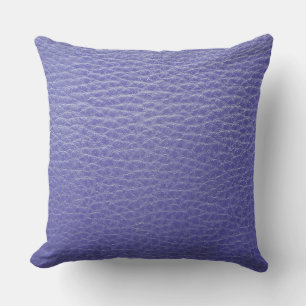 Royal Blue Leather Look Print Pillow
