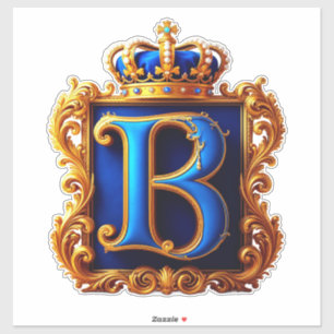 Royal Blue Letter B Monogram