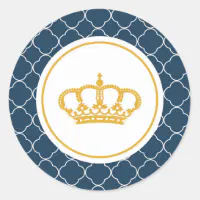 Royal Blue Little Prince Crown Sticker