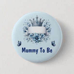 Royal Blue Little Prince Mommy To Be Button