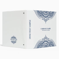 Royal Blue Mandala Lace on White Custom Blue Text