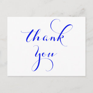 Royal blue merci cartes postales