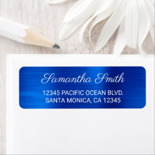 Royal Blue Metallic Brushed Foil