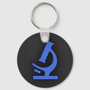 Royal Blue Microscope Keychain
