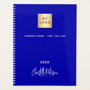Royal blue monogram business logo 2025 planner