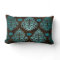 Royal Blue on Brown Retro Damask Luxury Decorative