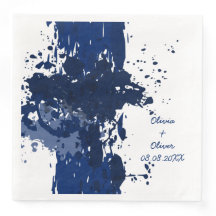 Royal-Blue Paint Splatter