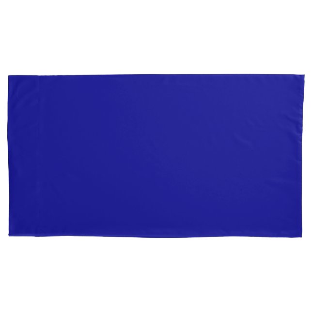 Royal Blue Pair King Size Pillow Cases (Front-Left)