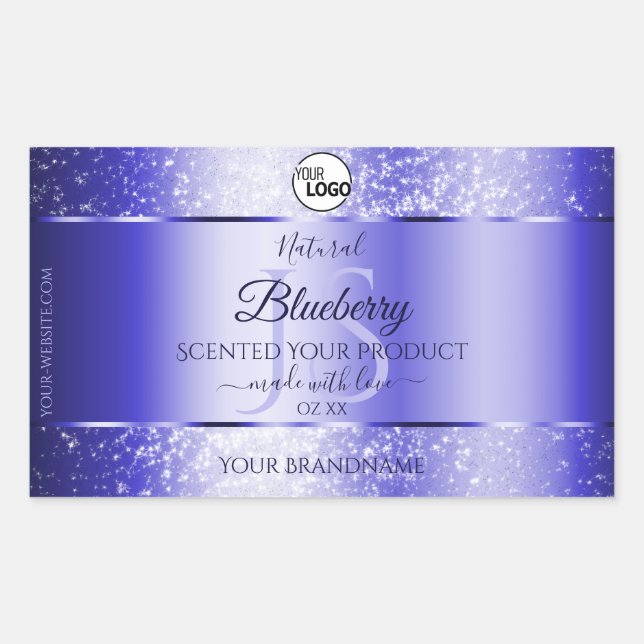 Royal Blue Parties scintillant Produit Étiquettes  (Devant)