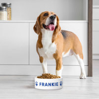 Royal Blue Paw Print Monogram Pet Name