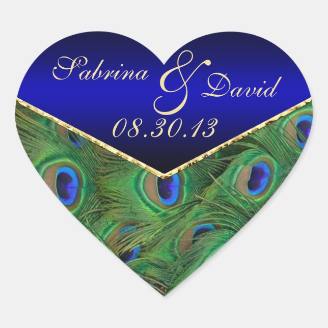 Royal Blue Peacock Envelope Seal (Front)