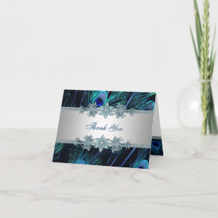 Royal Blue Peacock Thank You