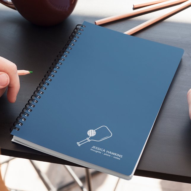 Royal Blue Pickleball Paddle &amp; Ball Personal Notebook (Creator Uploaded)