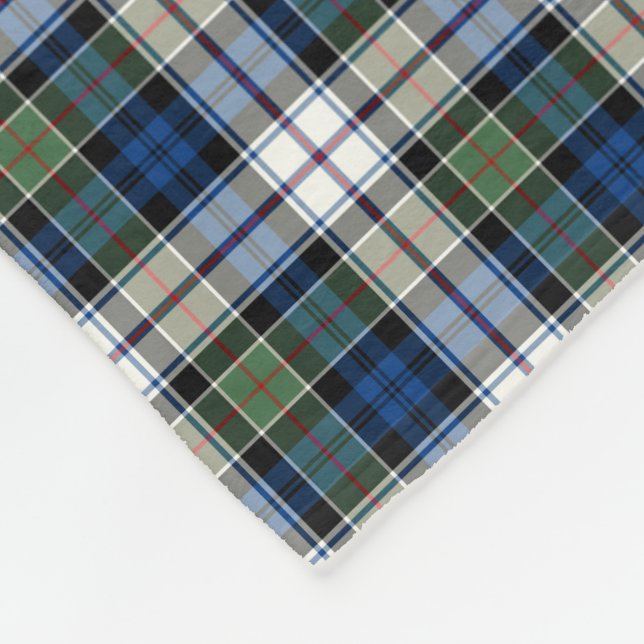 Royal Blue Plaid Colquhoun Clan Dress Tartan Fleece Blanket (Corner)