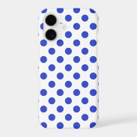 Royal blue polka dots