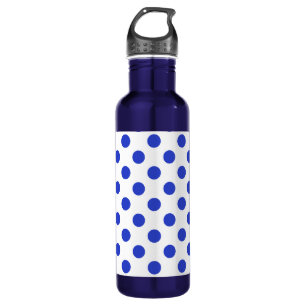 Royal blue polka dots 710 ml water bottle