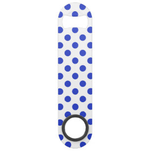 Royal blue polka dots bar key