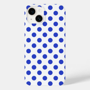 Royal blue polka dots Case-Mate iPhone 14 case