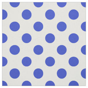 Royal blue polka dots fabric