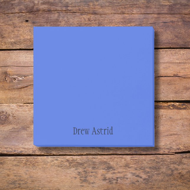 Royal Blue Professional Minimalist Black Script Post-it Notes (Creator Uploaded)