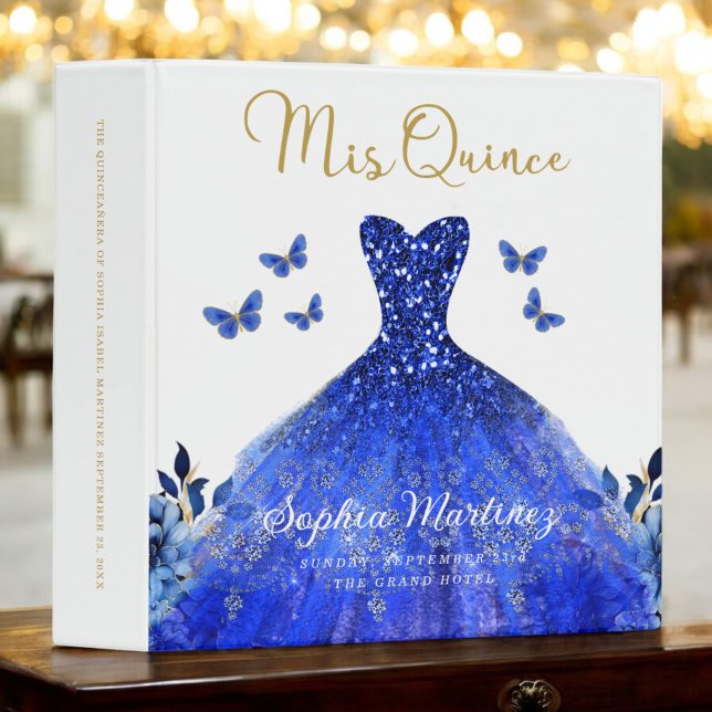 Royal Blue Quinceanera Photo Album and Planner Binder (Creator Uploaded)