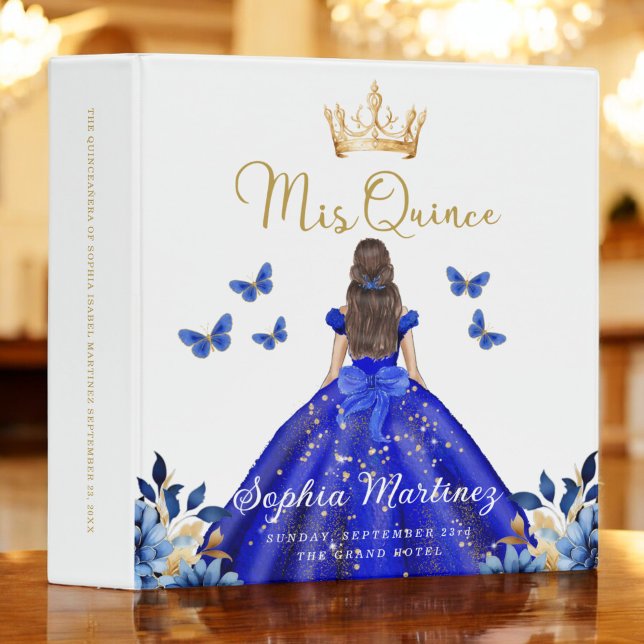 Royal Blue Quinceanera Photo Album and Planner Binder (Creator Uploaded)
