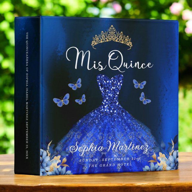 Royal Blue Quinceanera Photo Album and Planner Binder (Creator Uploaded)