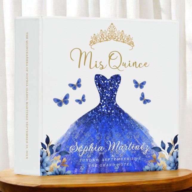Royal Blue Quinceanera Photo Album and Planner Binder (Creator Uploaded)