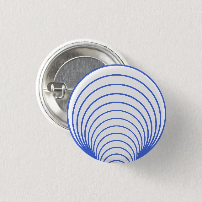Royal Blue Radiant Lines Button – Customizable (Front & Back)