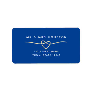 Royal Blue Return Address Label