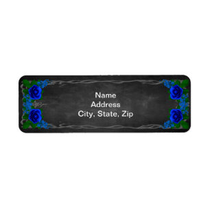 Royal Blue Rose Chalk Board Adresse du Mariage de 