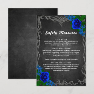 Royal Blue Rose Chalk Board Fall Safety Measures