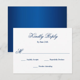 Royal Blue RSVP Card