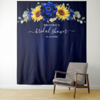 Royal Blue Rustic Sunflower Modern Bridal Shower T