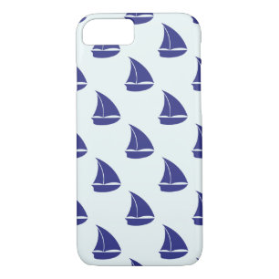 Royal Blue Sailboat Pattern Case-Mate iPhone Case