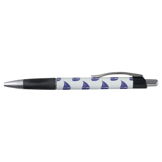 Royal Blue Sailboat Pattern Pen (Top)