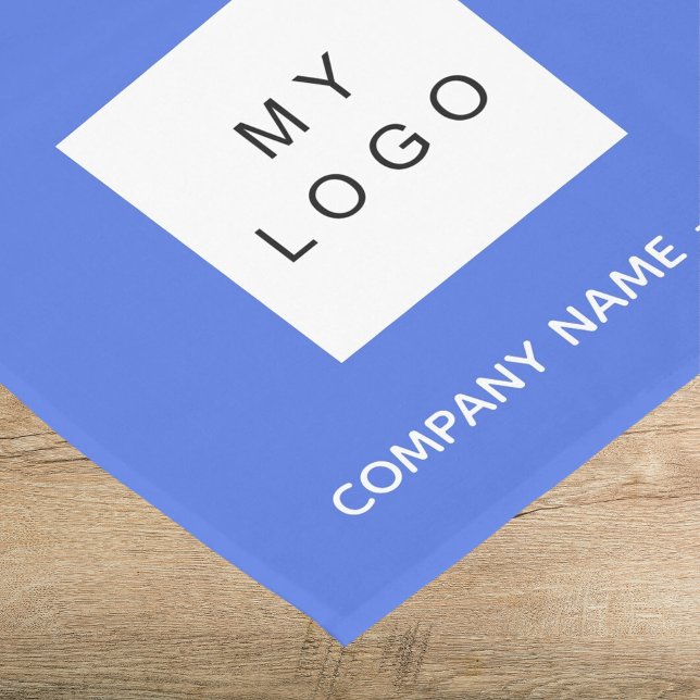 Royal blue salon business logo short table runner (Creator Uploaded)