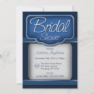 Royal Blue Sapphire: Bridal Shower Invitations