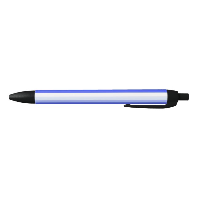 Royal blue shadow stripes black ink pen (Bottom)