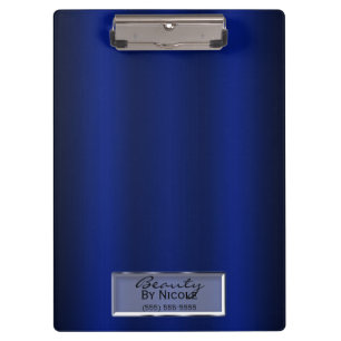 Royal Blue Shine Elegant Chic Glam Personalized Clipboard