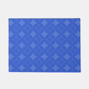 Royal blue shippo pattern doormat