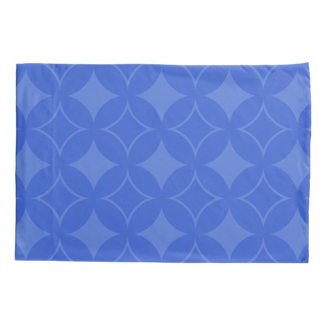 Royal blue shippo pattern pillowcase (Back)